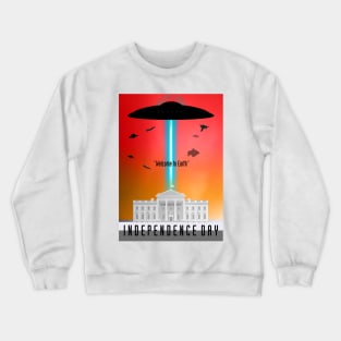 Independence day minimal poster art Crewneck Sweatshirt